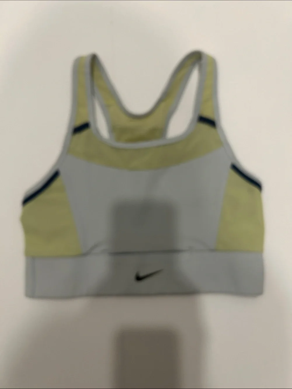 Nike Olive Green Sports Bra, Lime Shorts, Grey Tank & White Running Shorts - Picture 7 of 10